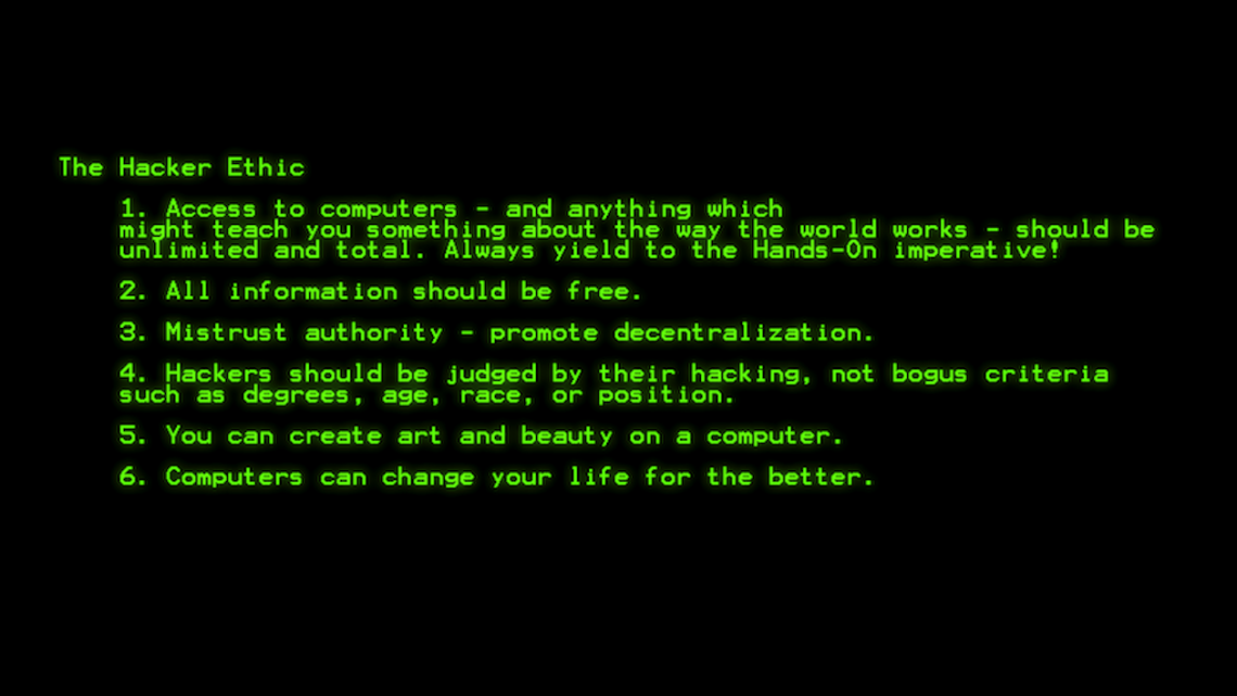 The Hacker Ethic